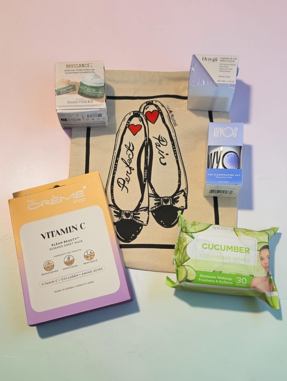 Brighton Canvas Drawstring Bag With Skincare Bundle